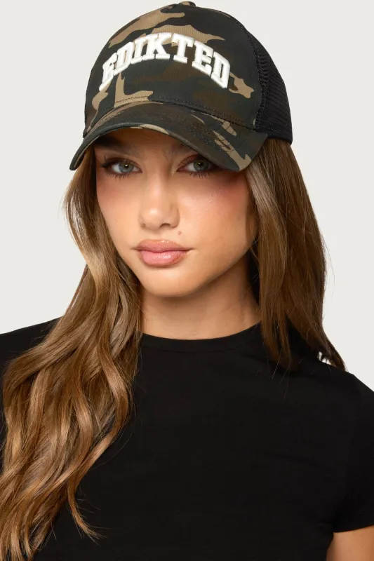 Edikted Core Camo Trucker Hat made by Edikted