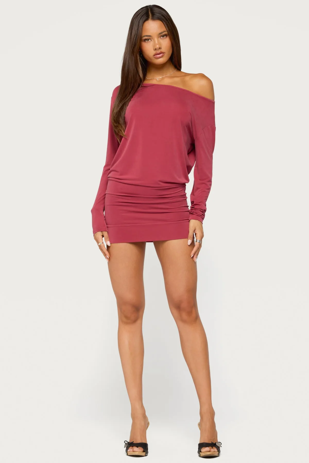 Peila Off Shoulder Mini Dress sold by Edikted product image thumbnail 5