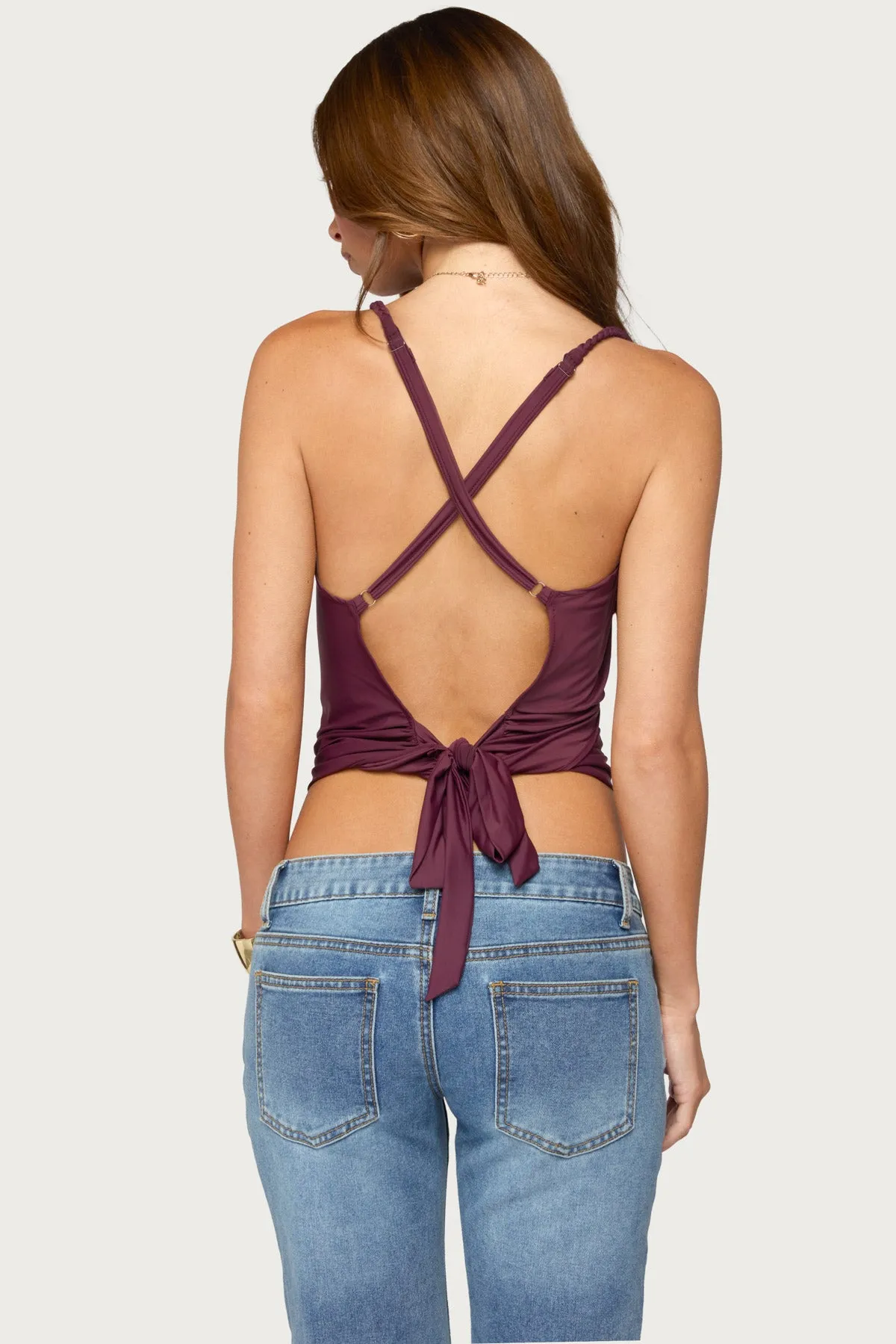 Tippie Backless Cowl Neck Top sold by Edikted product image thumbnail 4