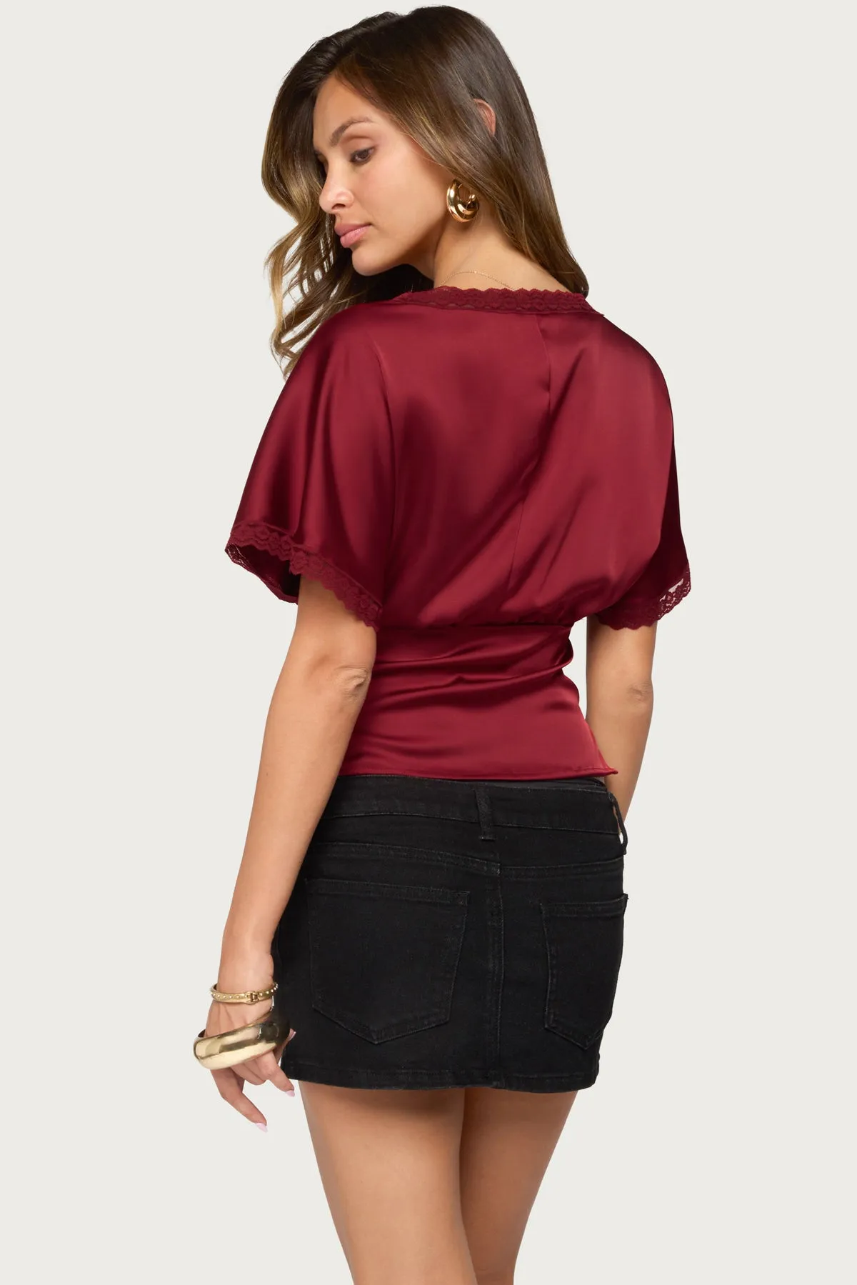 Ihara Lacey Cinched Waist Top sold by Edikted product image thumbnail 5