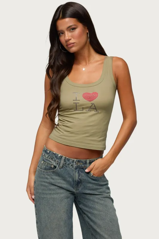 I Heart LA Tank Top made by Edikted