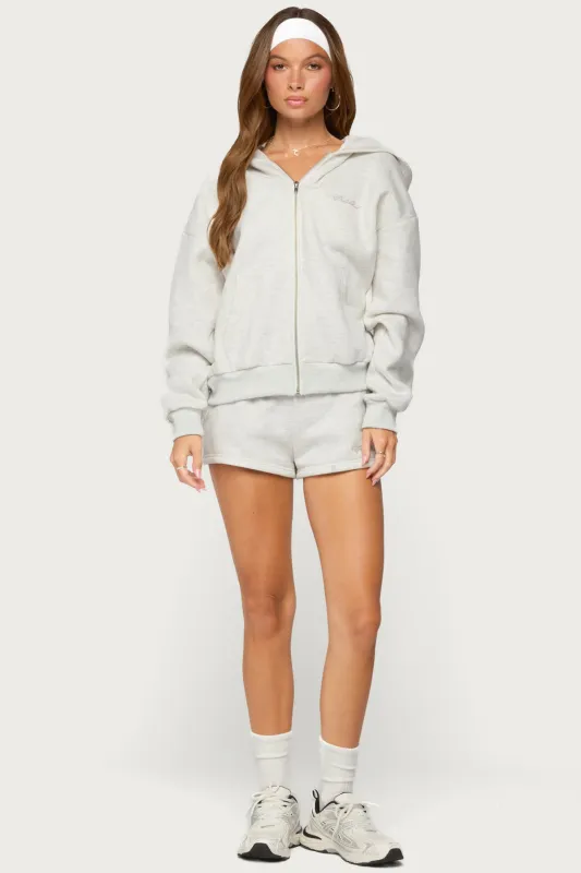 Basic Girl Low Rise Sweat Shorts made by Edikted