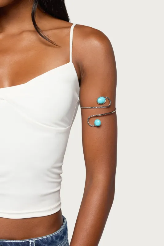 Stone Spiral Arm Cuff made by Edikted