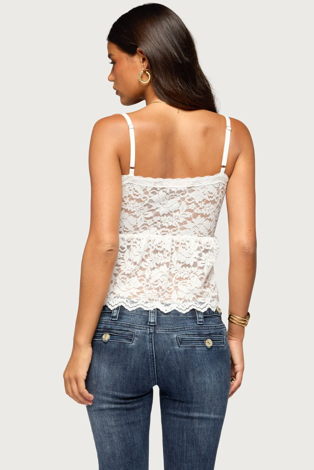 Blakelee Sheer Lace Top sold by Edikted product image thumbnail 5