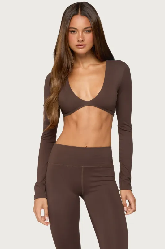 Faery Long Sleeve Crop Top made by Edikted