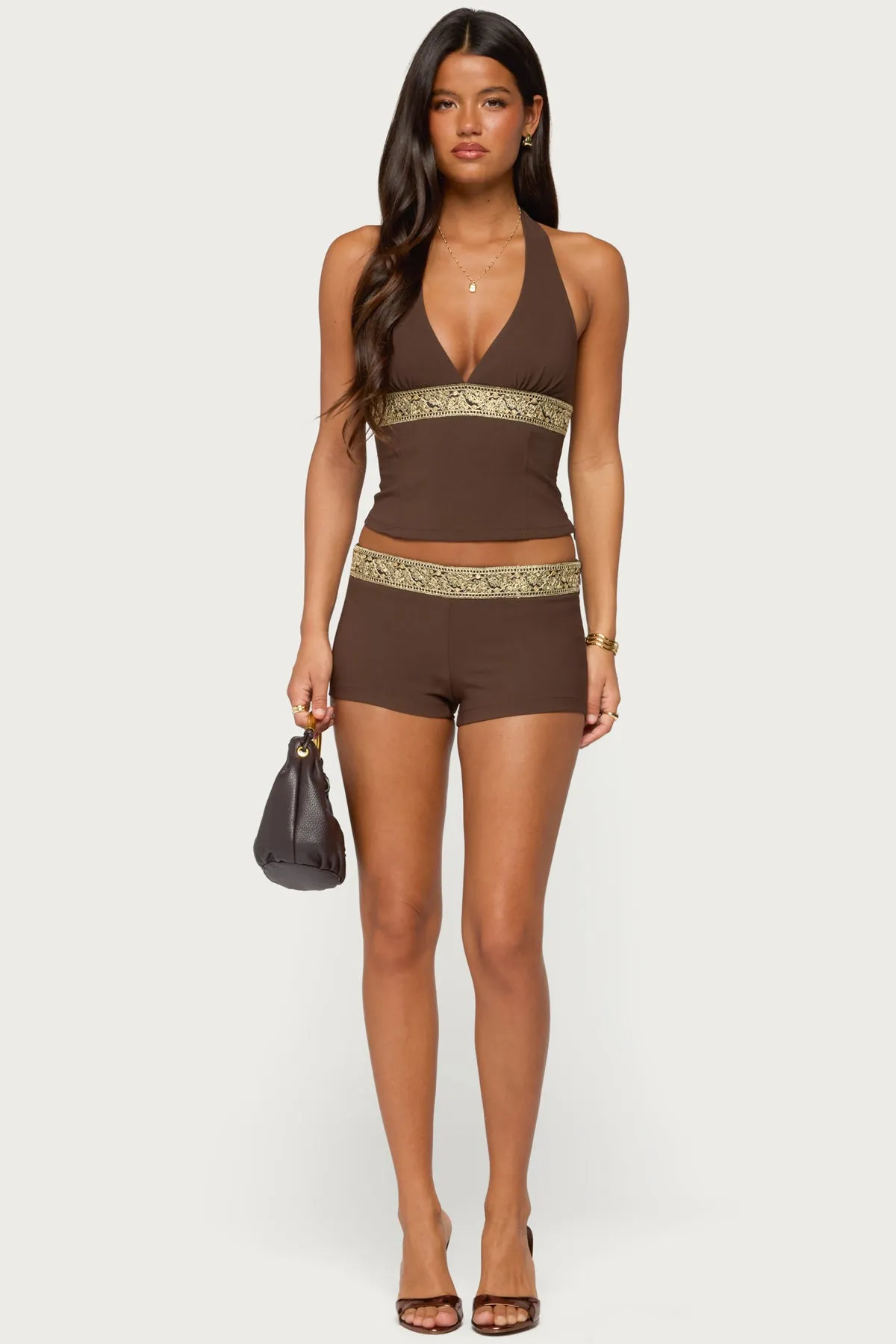 Jasia Sequin Halter Top sold by Edikted product image thumbnail 2