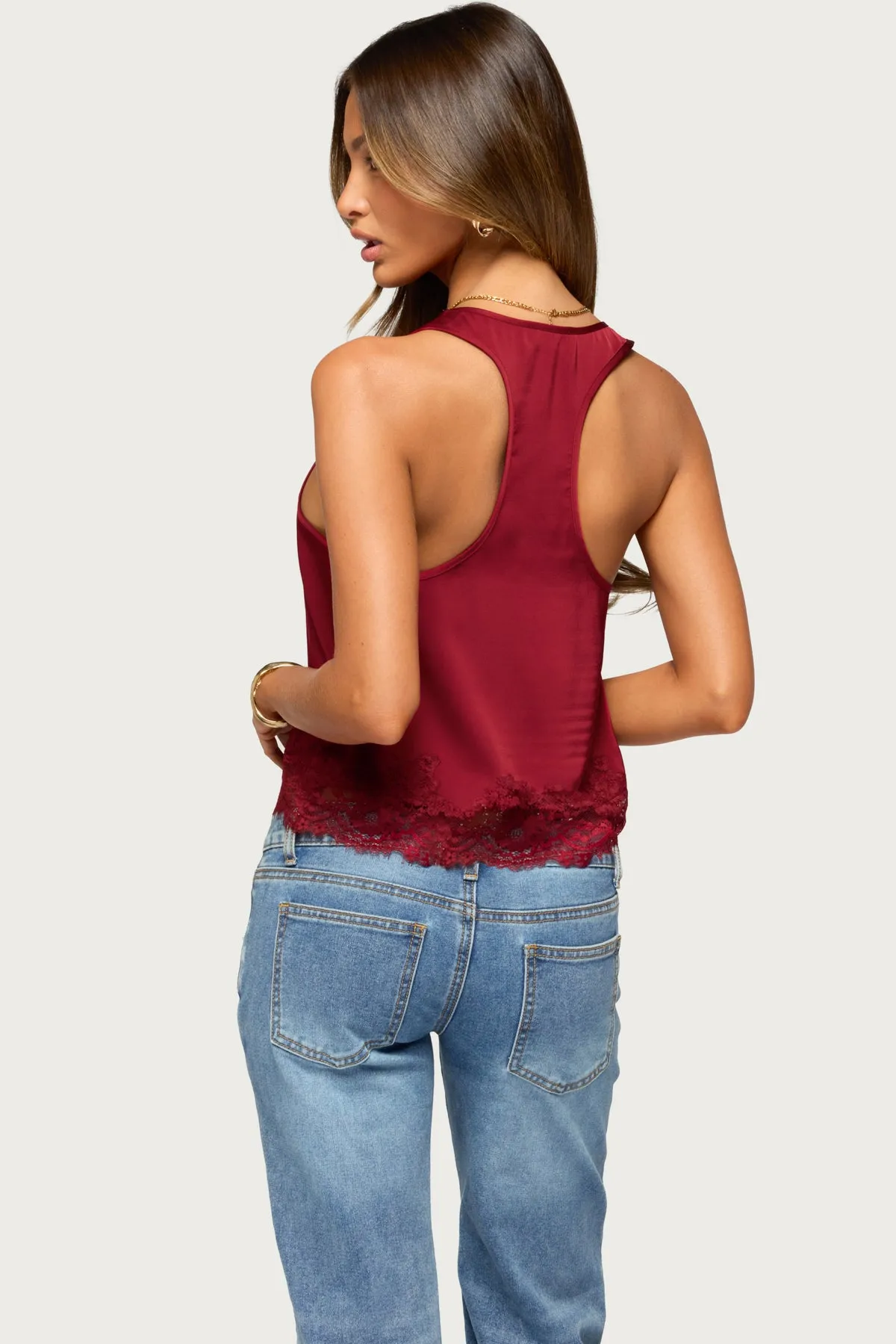 Onie Lacey Satin Effect Tank Top sold by Edikted product image thumbnail 5