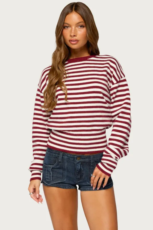 Marren Striped Knit Sweater made by Edikted