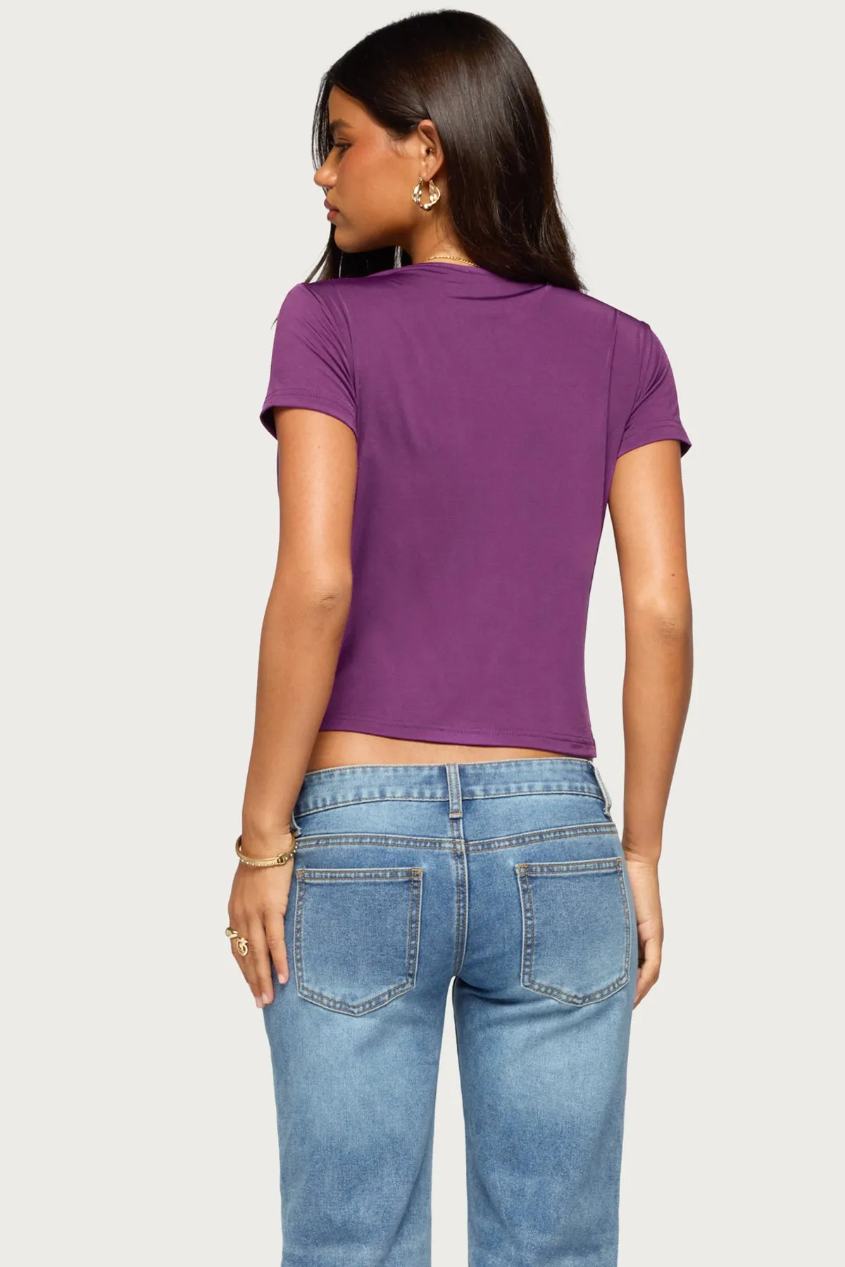 Addie Deep V Twist Front Top sold by Edikted product image thumbnail 5