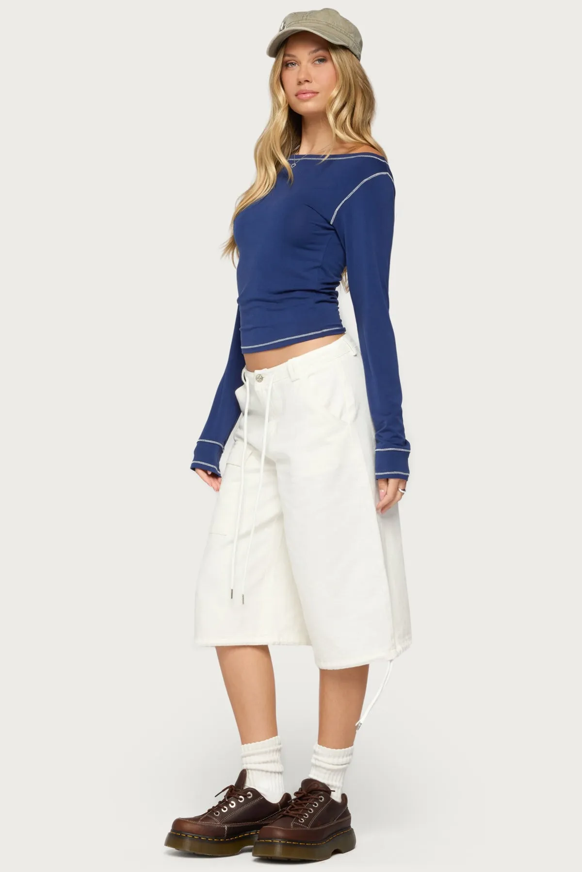 Brooklynn Boat Neck Long Sleeve Top sold by Edikted product image thumbnail 5