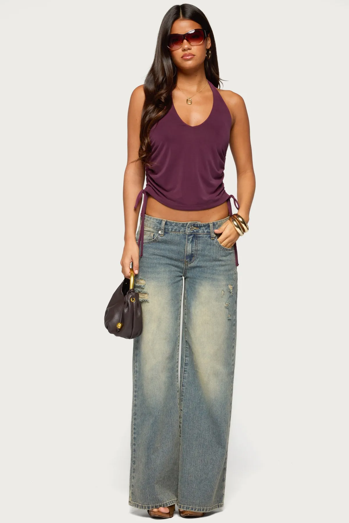 Adleigh Drawstring Halter Top sold by Edikted product image thumbnail 2