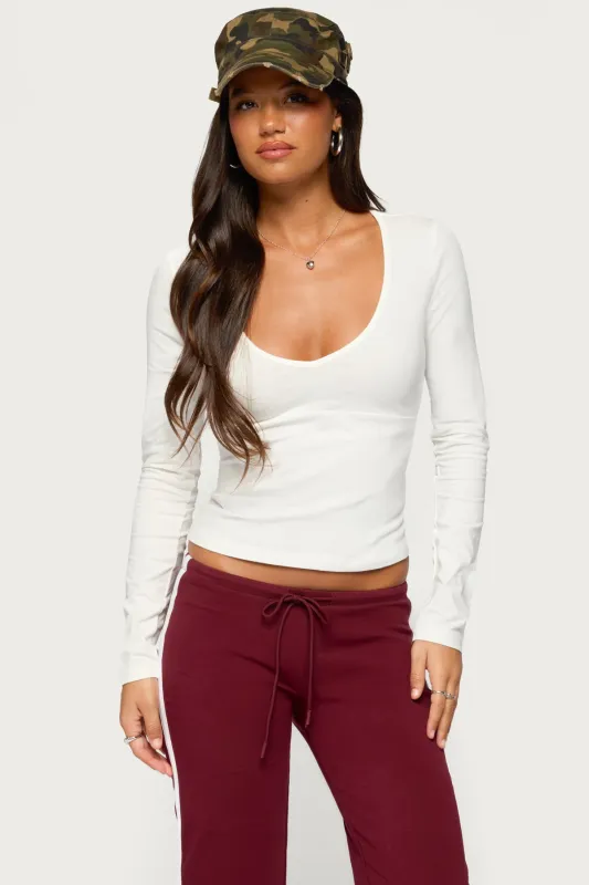 Feva V Neck Long Sleeve Top made by Edikted