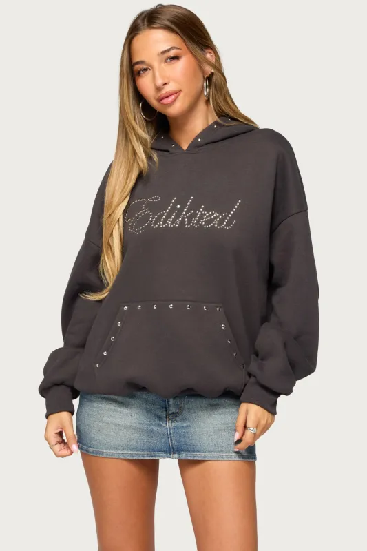 Edikted Rockstar Studded Hoodie made by Edikted
