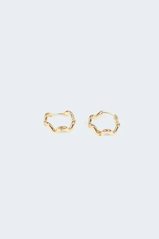 Wavy Baby Hoop Earrings sold by Edikted