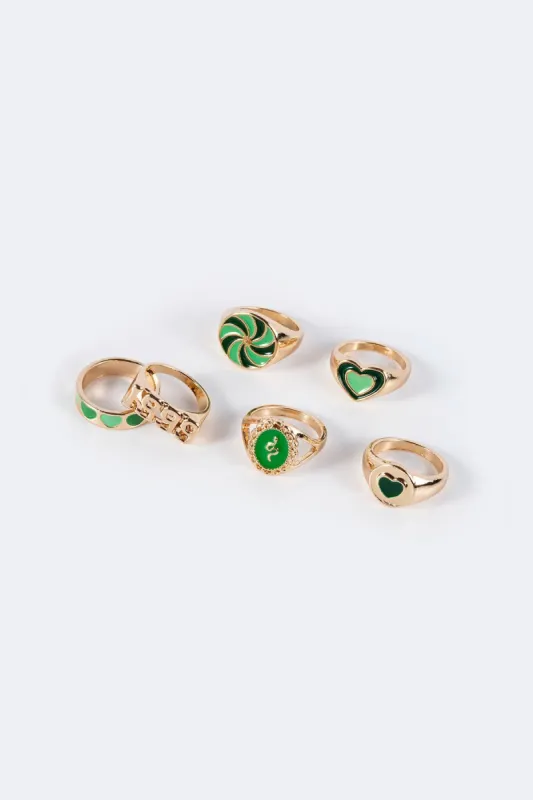 Mix Gold Ring Pack sold by Edikted