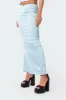 Satin Back Slitted Low Rise Maxi Skirt sold by Edikted