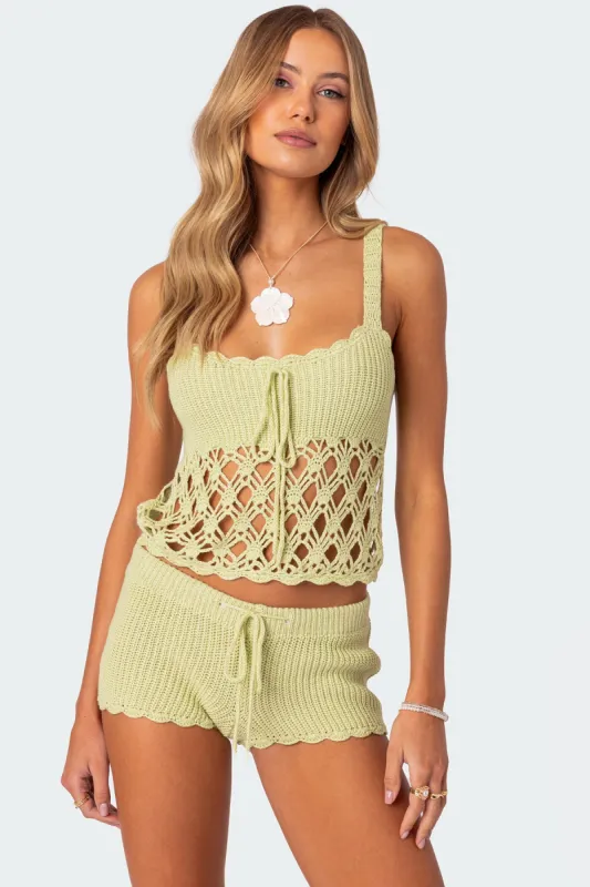 Danika Crochet Top sold by Edikted