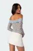 Elysia Fold Over Sheer Lace Top sold by Edikted