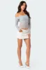 Elysia Fold Over Sheer Lace Top sold by Edikted