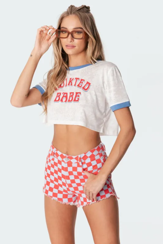 Sheer Babe Cropped T-Shirt sold by Edikted