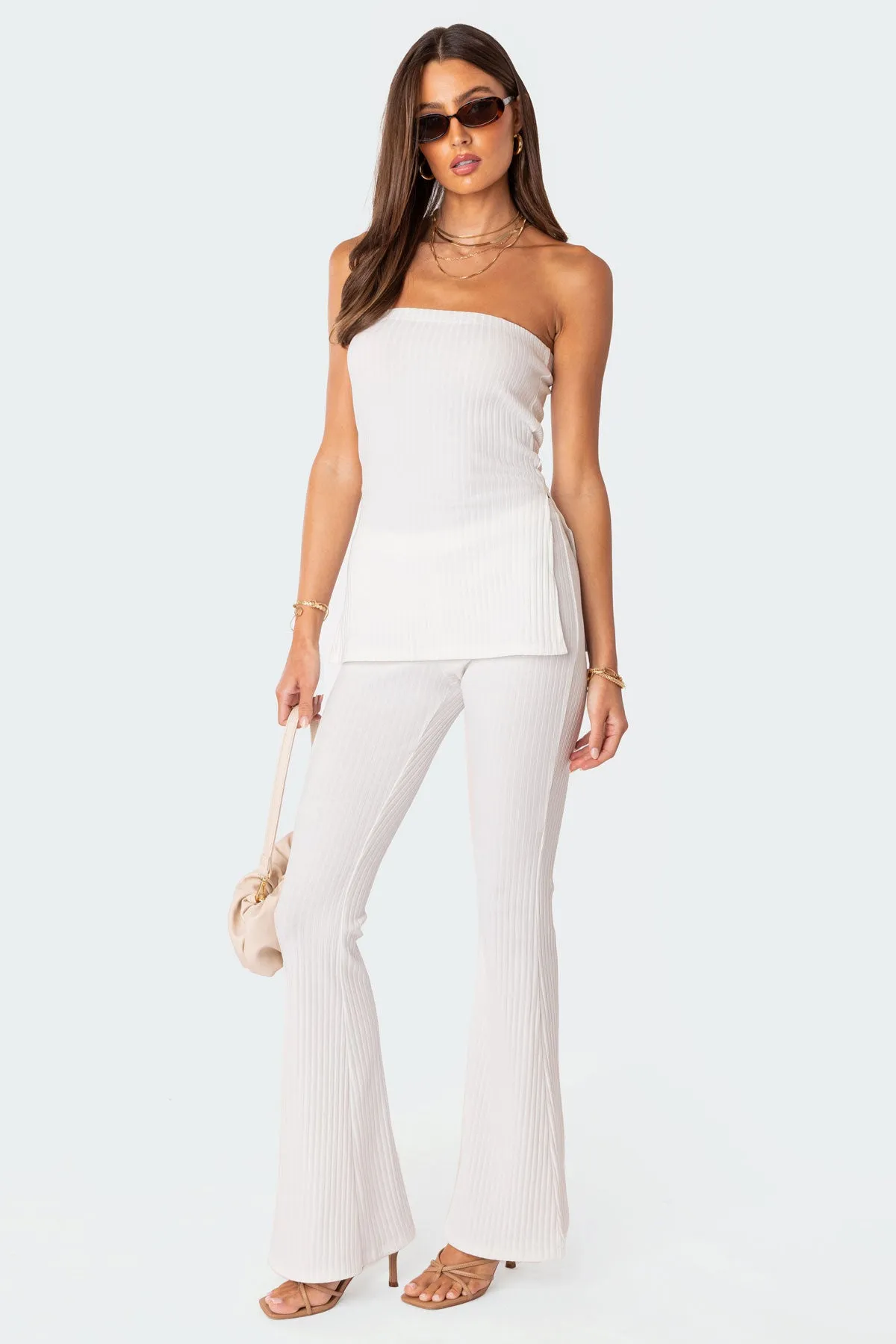 Dekota Slit Ribbed Top sold by Edikted product image thumbnail 4