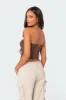 Evangeline Sheer Mesh Corset sold by Edikted