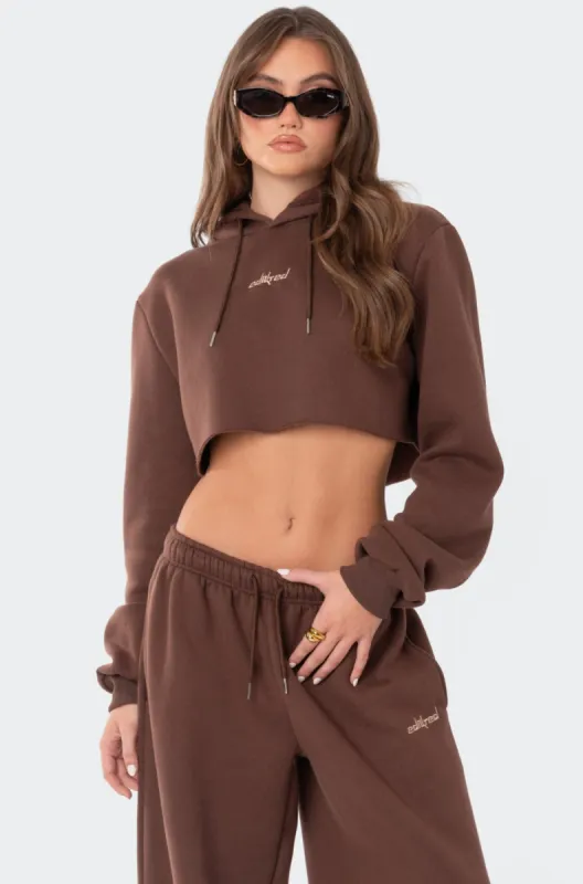 Brenna Cropped Hoodie sold by Edikted
