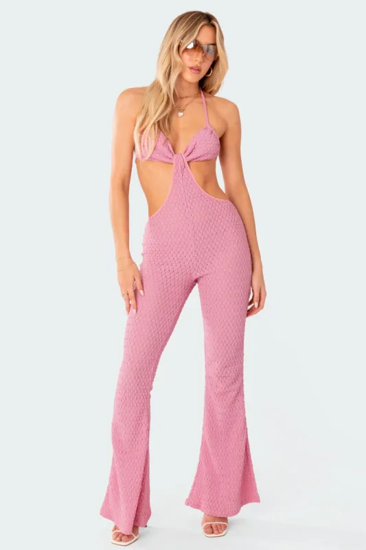 Prim Cut Out Jumpsuit sold by Edikted