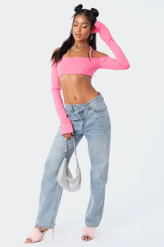 Aliyah Off Shoulder Crop Top sold by Edikted