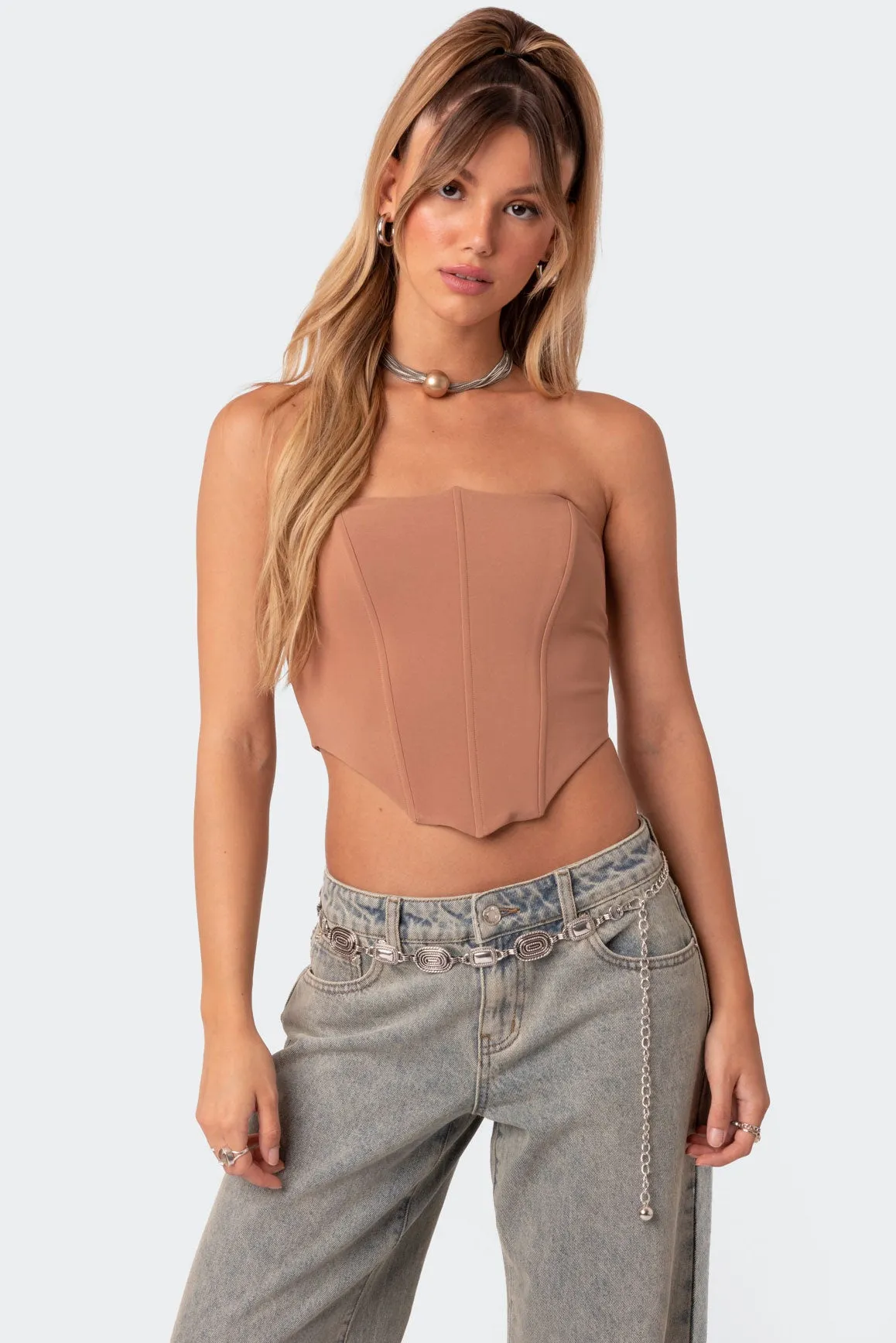 Delina Strapless Corset sold by Edikted