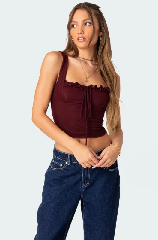 Aurelia Bustier Mesh Top sold by Edikted