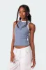 Contrast Ribbed Tank Top sold by Edikted