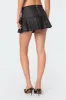 Greer Faux Leather Pleated Micro Skirt sold by Edikted