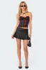 Greer Faux Leather Pleated Micro Skirt sold by Edikted