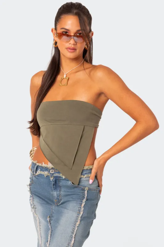Patterson Layered Triangle Tube Top sold by Edikted