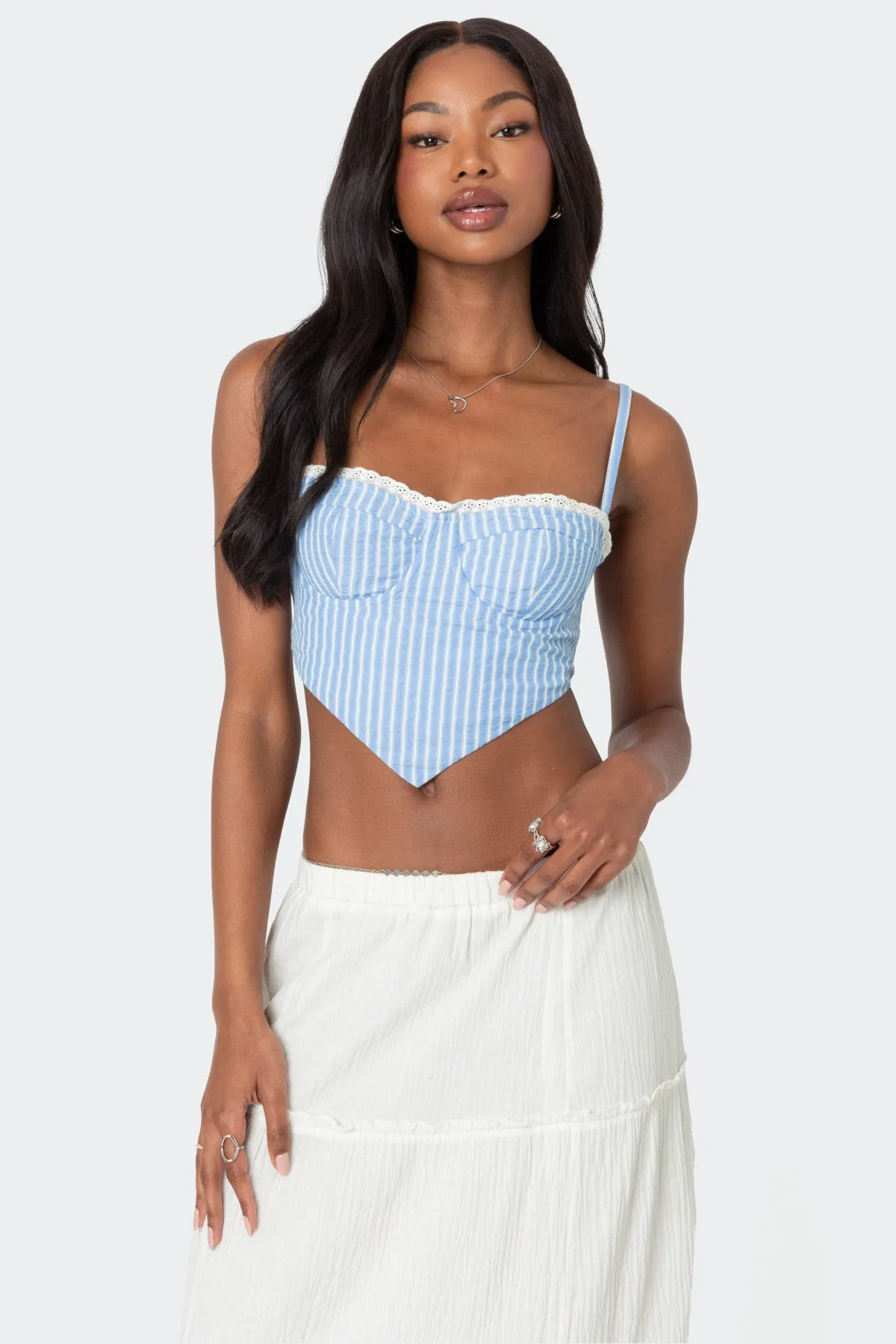 Puckered Triangle Corset sold by Edikted