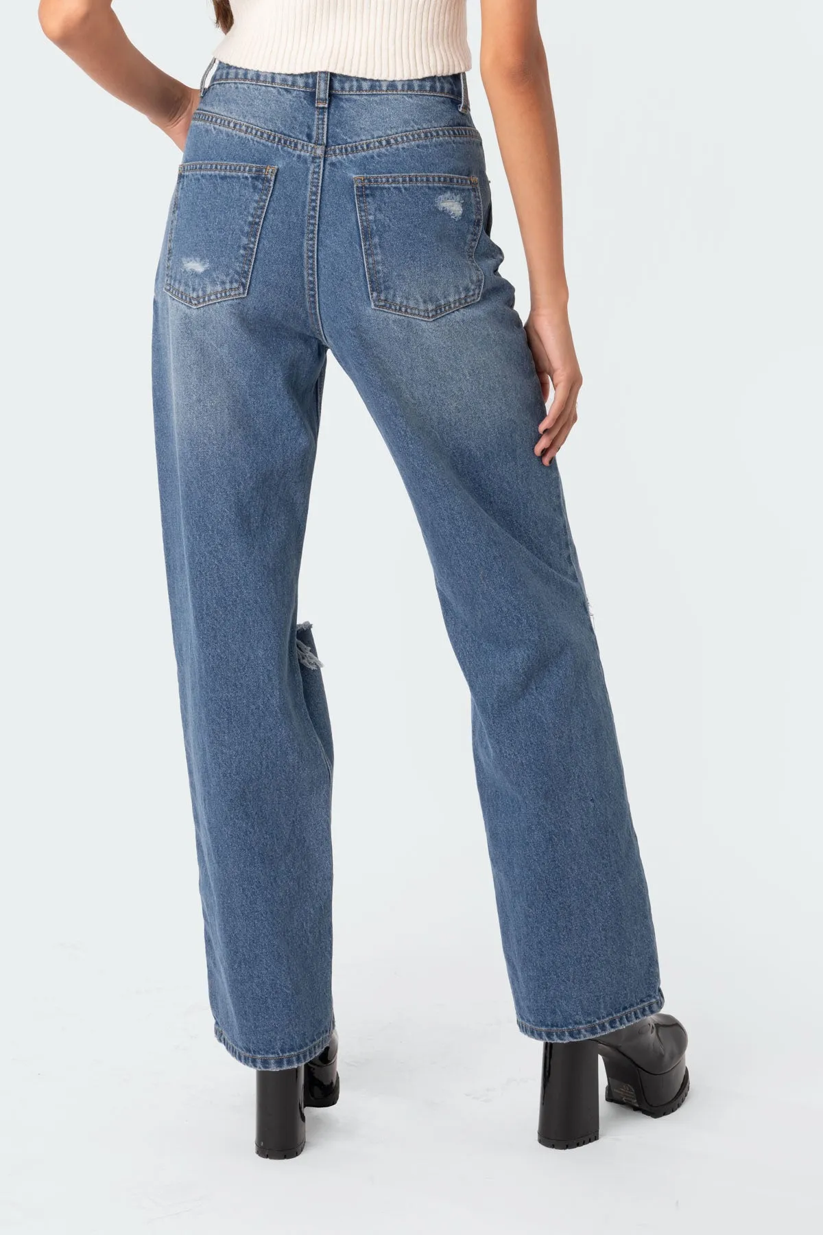 Lori High-Rise Wide Leg Jeans sold by Edikted product image thumbnail 5