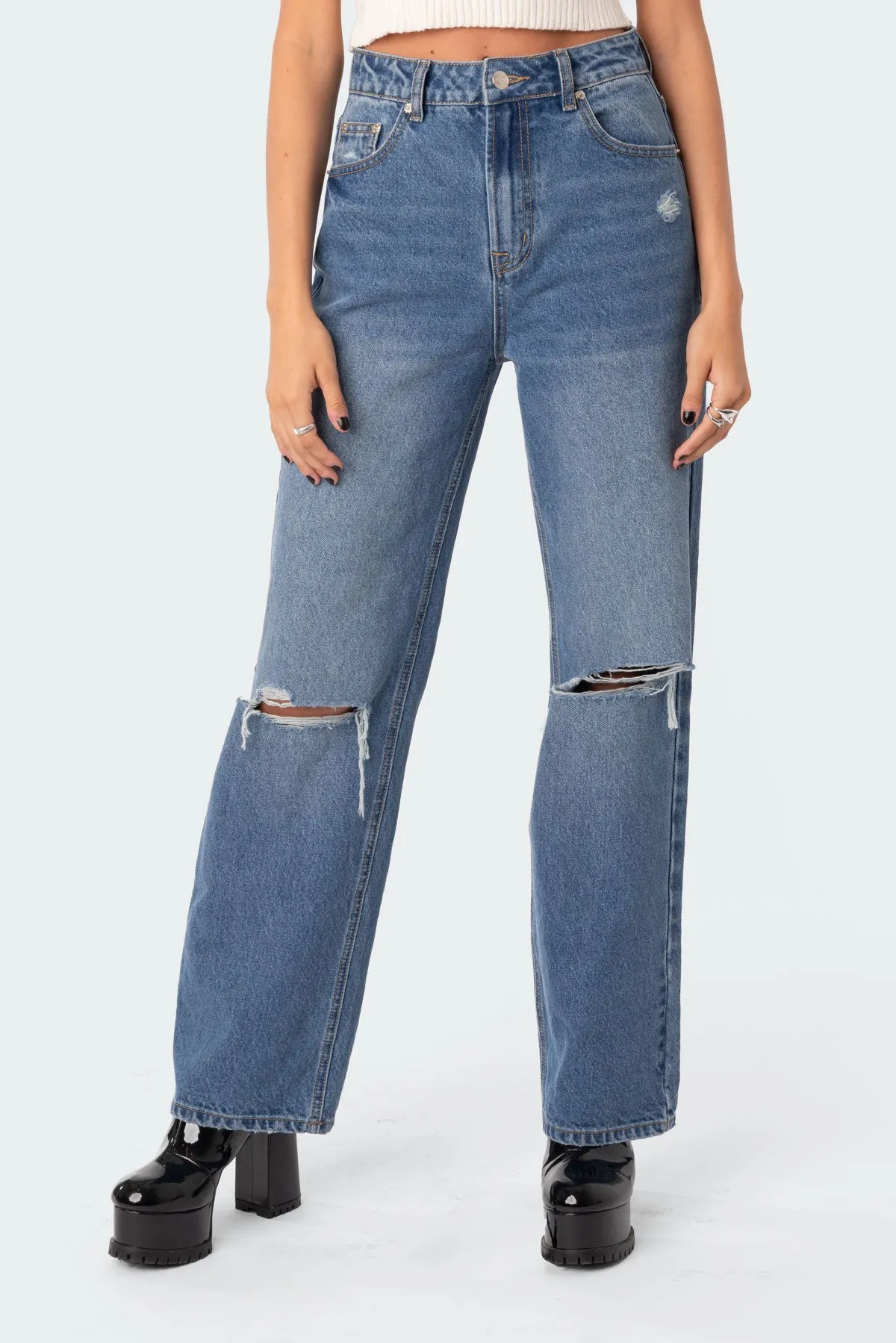Lori High-Rise Wide Leg Jeans sold by Edikted product image thumbnail 2