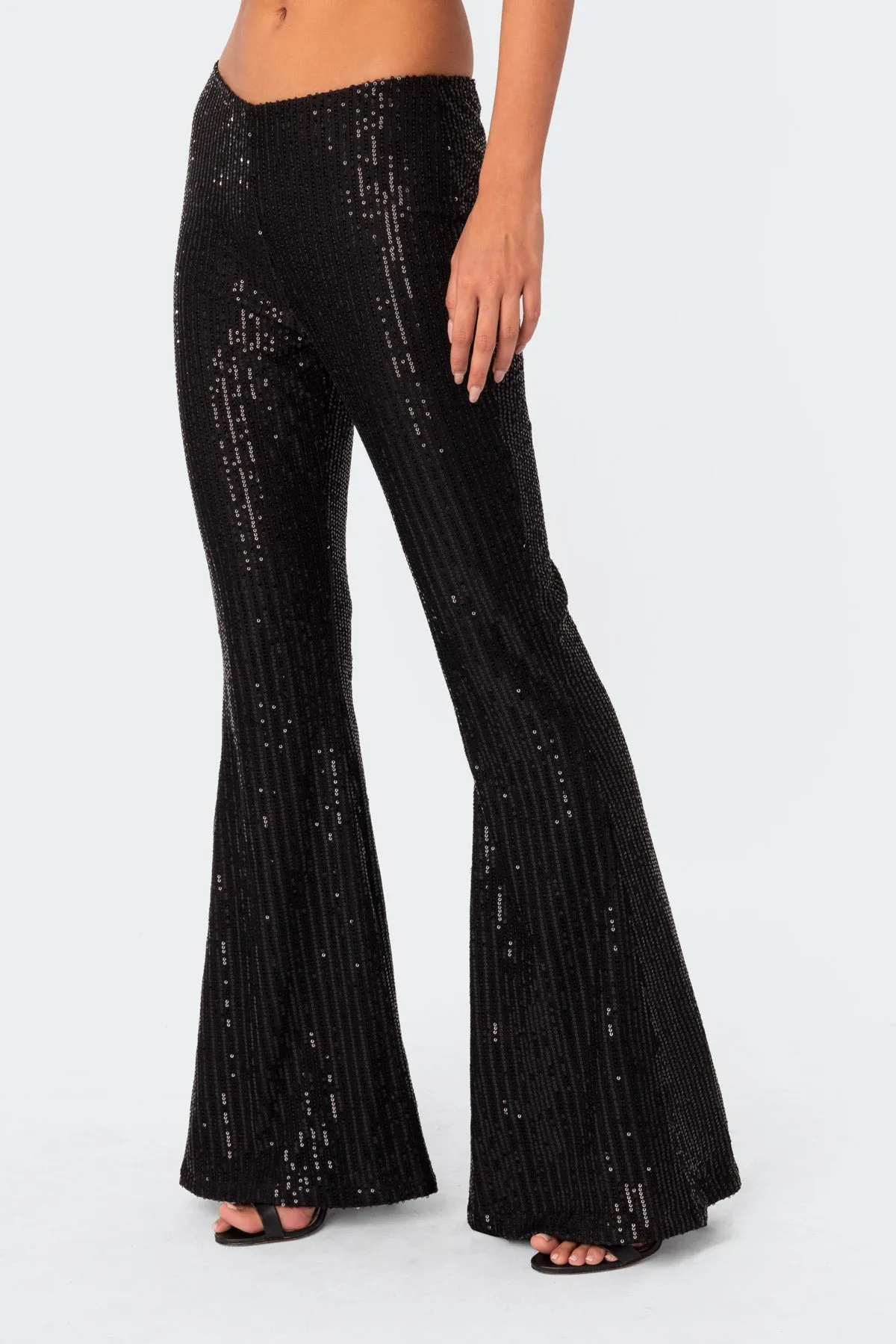 Nola Flared Sequin Pants sold by Edikted product image thumbnail 3