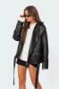Wrenley Oversized Faux Leather Jacket sold by Edikted