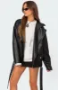 Wrenley Oversized Faux Leather Jacket sold by Edikted