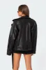Wrenley Oversized Faux Leather Jacket sold by Edikted