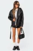 Wrenley Oversized Faux Leather Jacket sold by Edikted