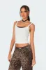 Layered Contrast Ribbed Tank Top sold by Edikted