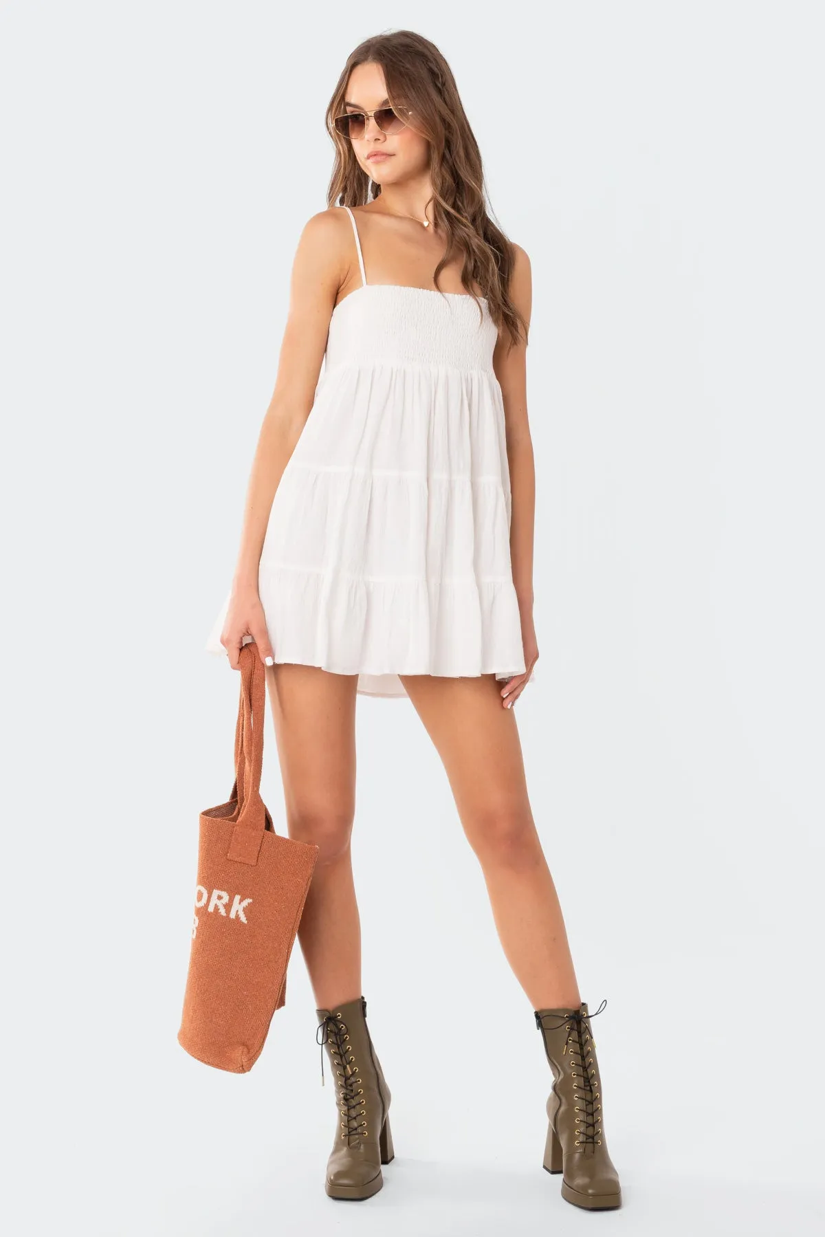 Ivory Oversized Mini Dress sold by Edikted product image thumbnail 2