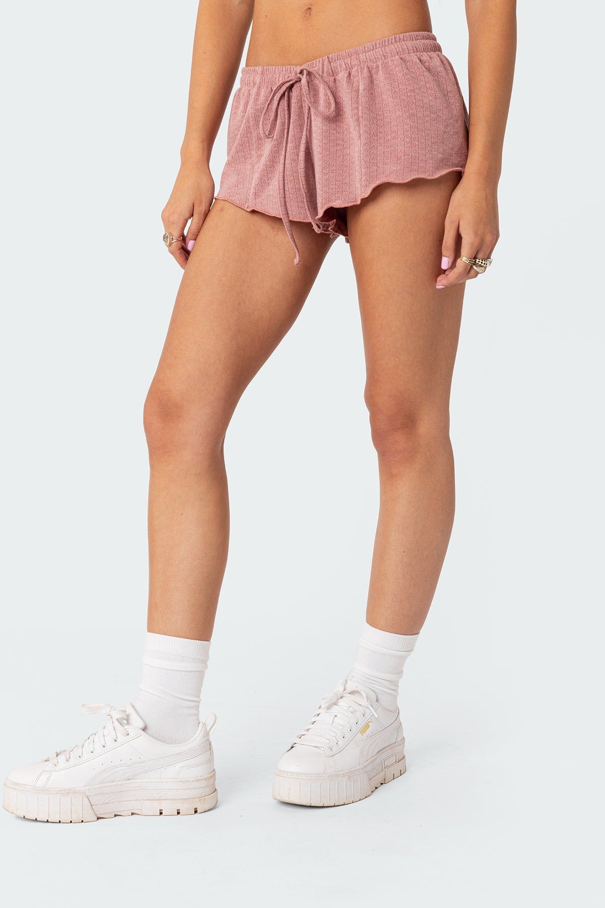Lumi Pointelle Shorts sold by Edikted product image thumbnail 3