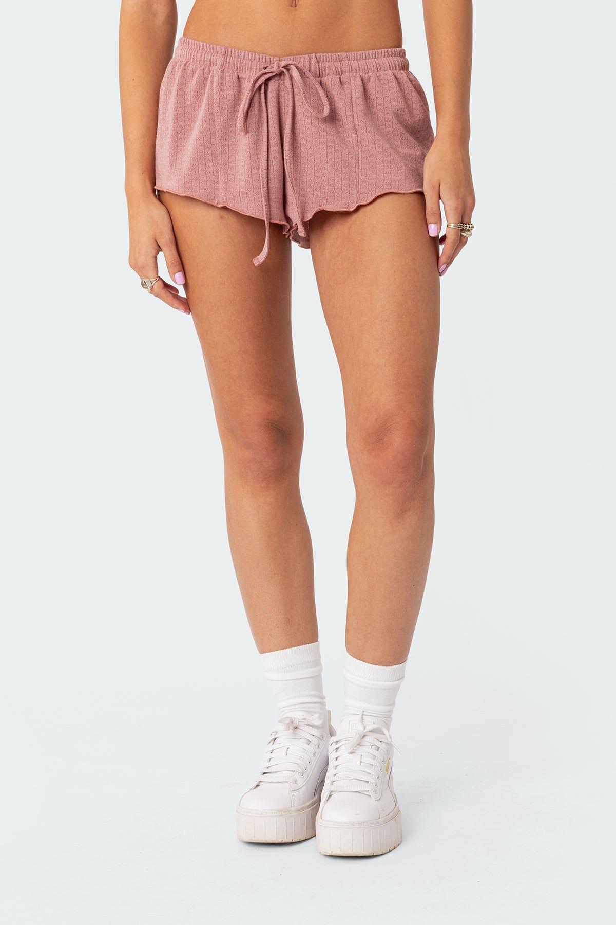 Lumi Pointelle Shorts sold by Edikted product image thumbnail 2