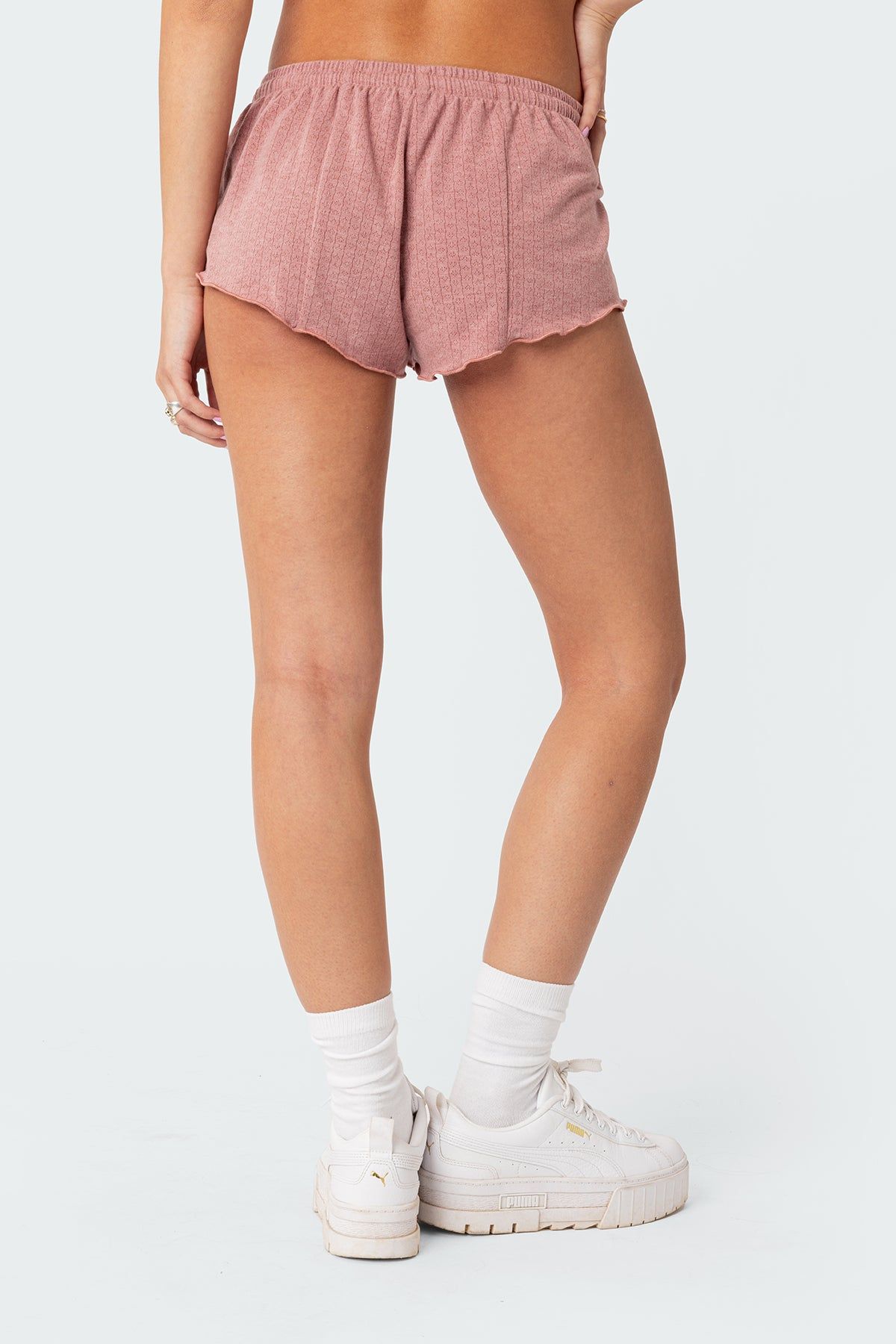 Lumi Pointelle Shorts sold by Edikted product image thumbnail 4