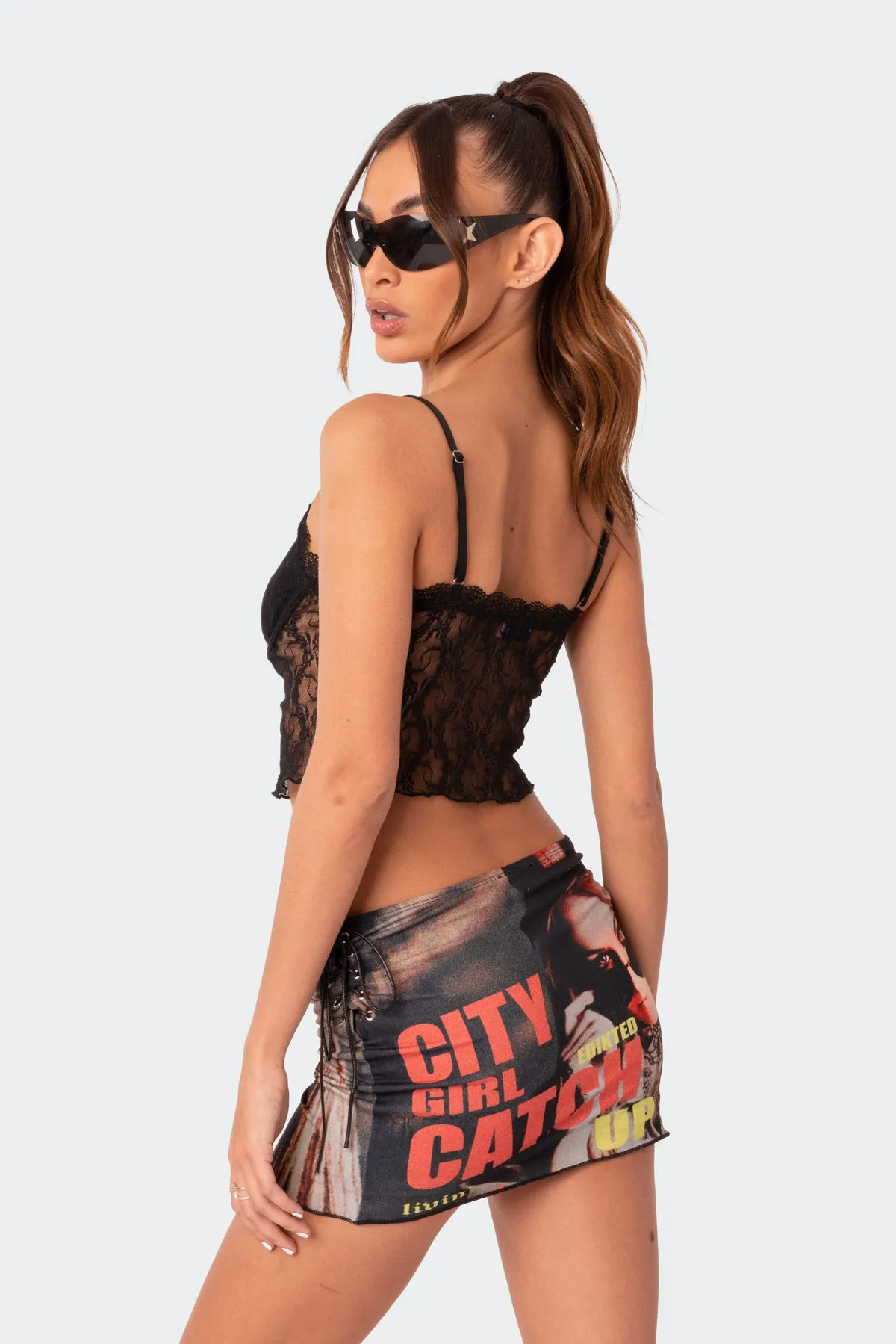 Florette Sheer Lace Bra Top sold by Edikted product image thumbnail 4