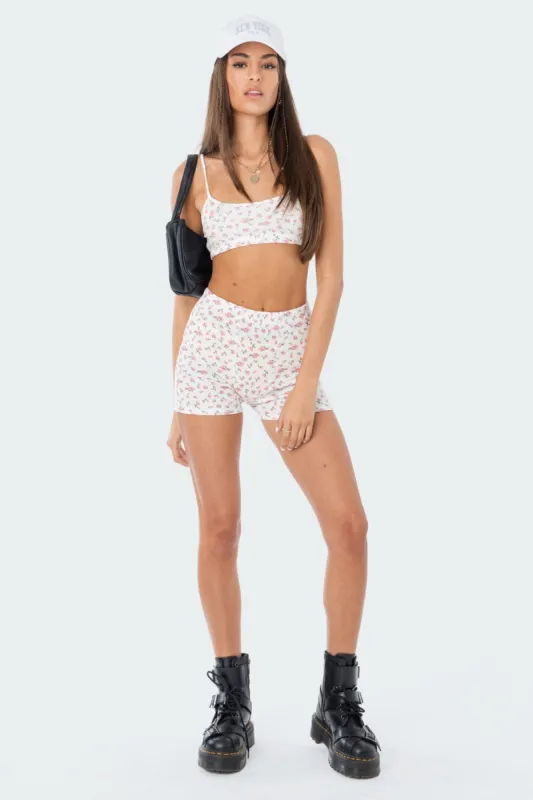 Primrose Waffle Shorts sold by Edikted